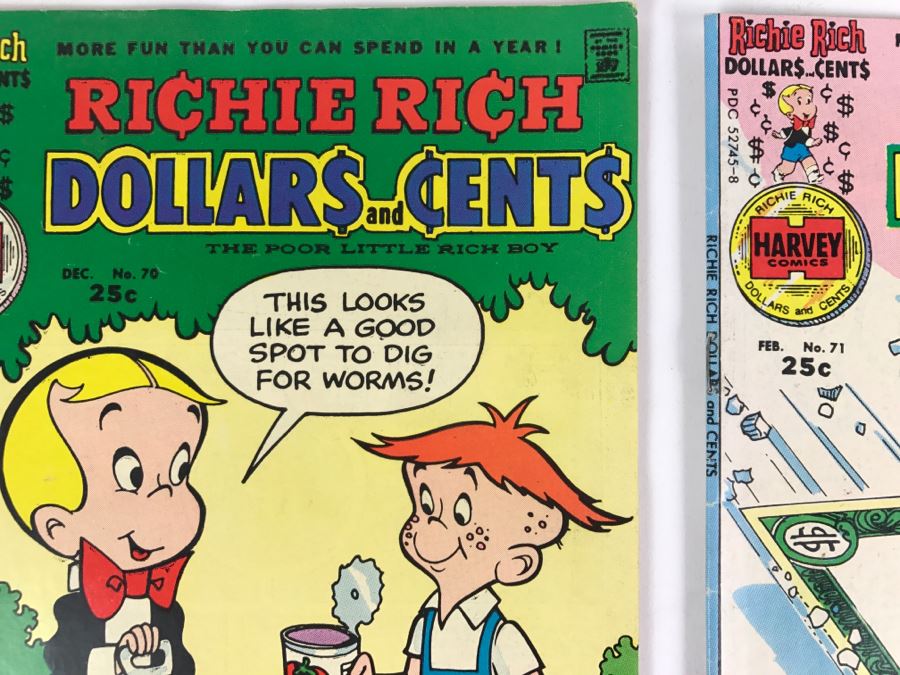 (9) Richie Rich Dollars And Cents #40, 60, 63, 64, 66, 67, 69, 70, 71 Comic Books [Photo 11]