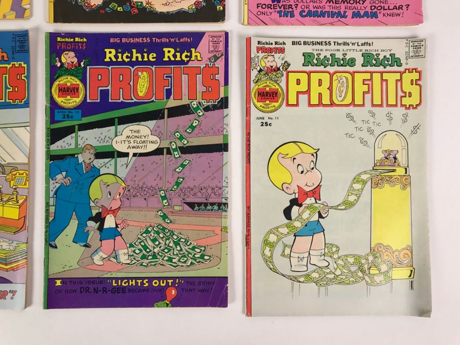(8) Richie Rich Profits #1, 3, 5, 6, 7, 9, 10, 11 Comic Books [Photo 8]