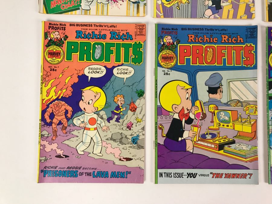 (8) Richie Rich Profits #1, 3, 5, 6, 7, 9, 10, 11 Comic Books [Photo 6]