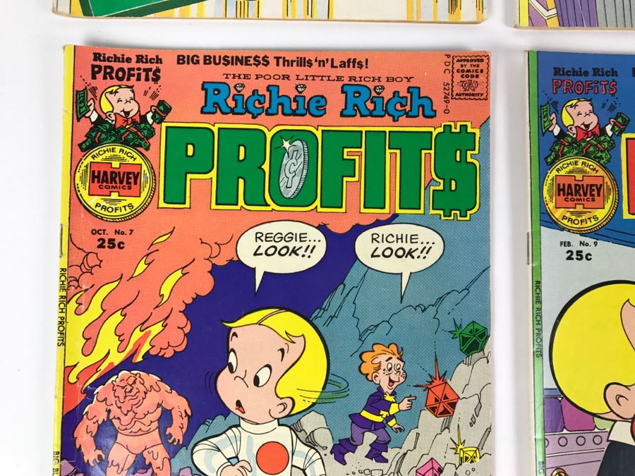 (8) Richie Rich Profits #1, 3, 5, 6, 7, 9, 10, 11 Comic Books [Photo 7]