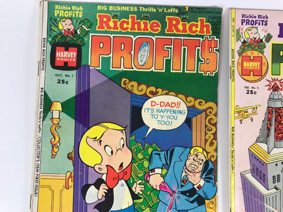 (8) Richie Rich Profits #1, 3, 5, 6, 7, 9, 10, 11 Comic Books [Photo 3]