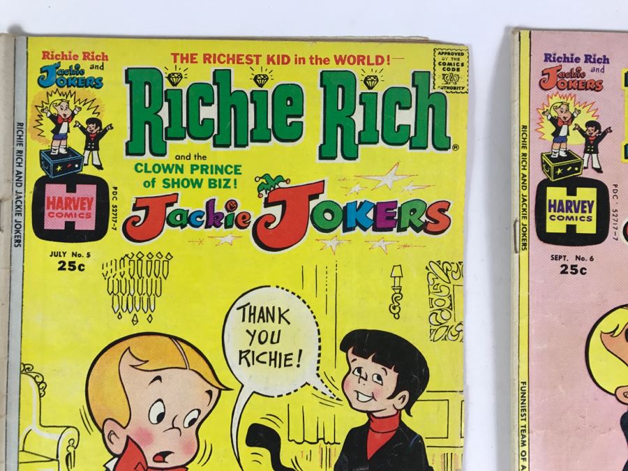 (10) Richie Rich And Jackie Jokers #1, 4, 5, 6, 7, 9, 10, 13, 15, 16 Comic Books [Photo 5]