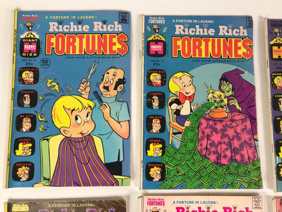 (6) Richie Rich Fortunes #13, 17, 18, 23, 14, 16 Comic Books [Photo 2]