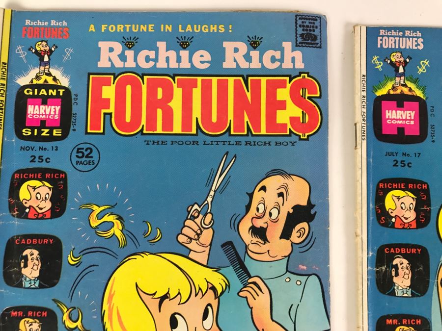 (6) Richie Rich Fortunes #13, 17, 18, 23, 14, 16 Comic Books [Photo 3]
