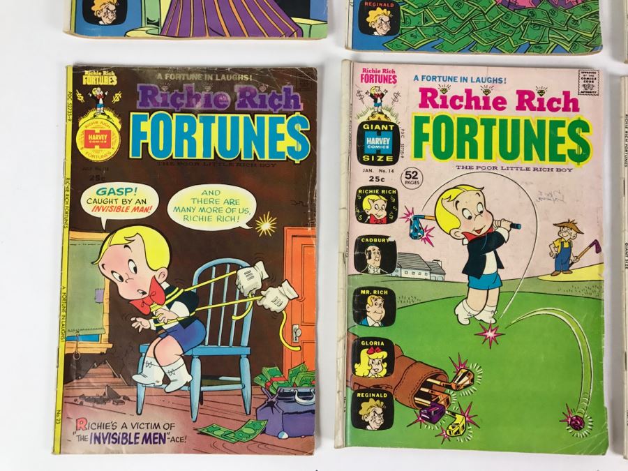 (6) Richie Rich Fortunes #13, 17, 18, 23, 14, 16 Comic Books [Photo 6]