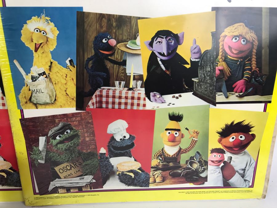Set Of 3 New Big Golden Picture Books Sesame Street People In Your Neighborhood Featuring Jim Henson's Muppets [Photo 4]