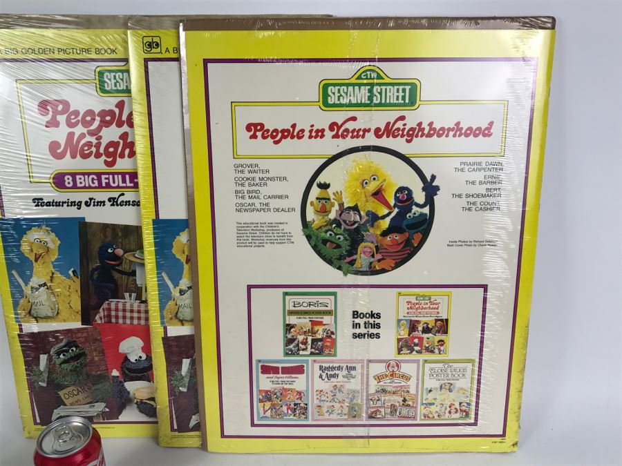 Set Of 3 New Big Golden Picture Books Sesame Street People In Your Neighborhood Featuring Jim Henson's Muppets [Photo 8]