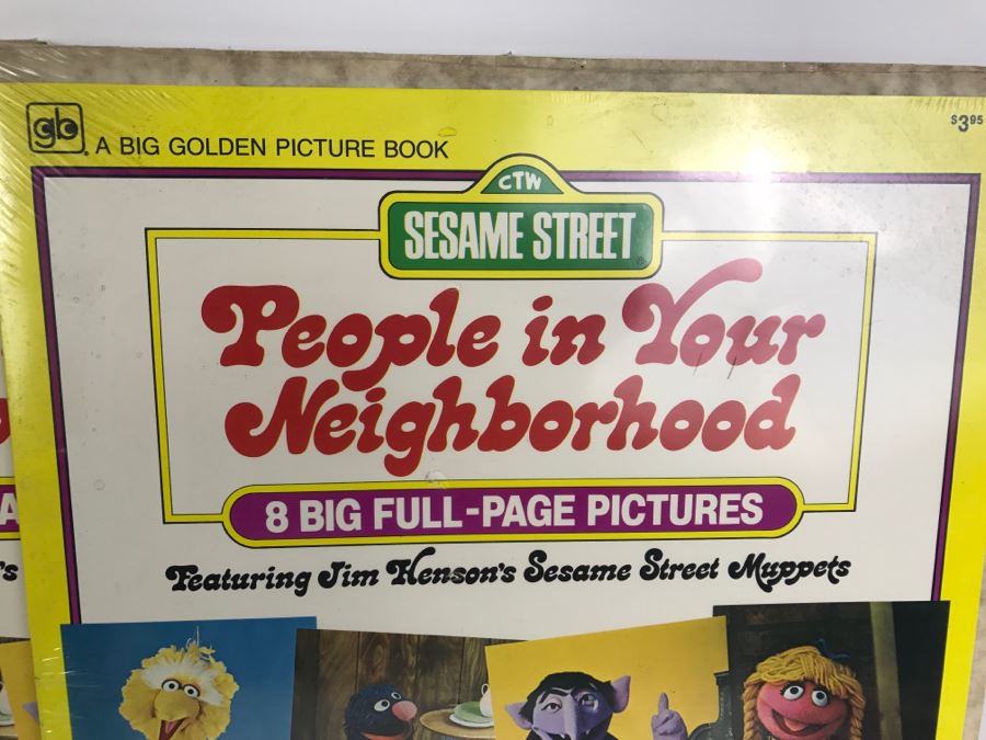 Set Of 3 New Big Golden Picture Books Sesame Street People In Your Neighborhood Featuring Jim Henson's Muppets [Photo 2]