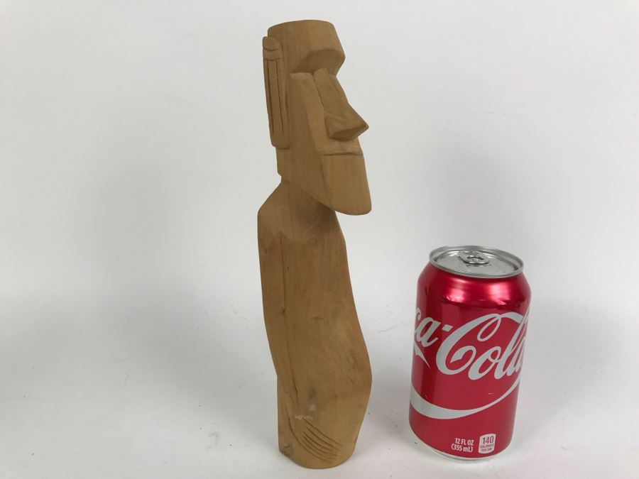 Vintage Carved Wood Easter Island Sculpture [Photo 1]