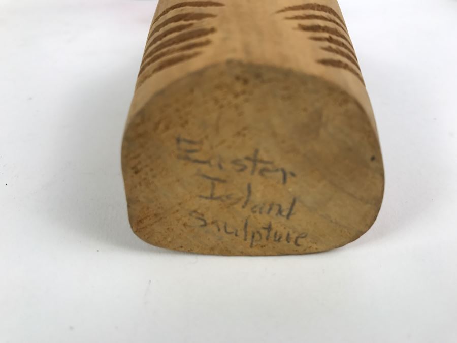 Vintage Carved Wood Easter Island Sculpture [Photo 5]