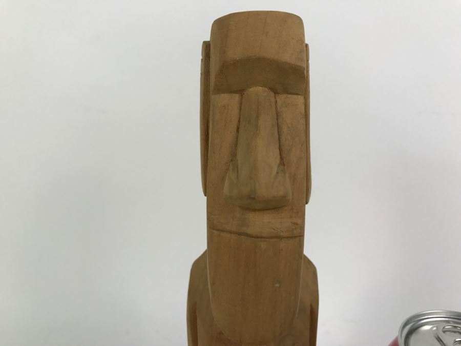 Vintage Carved Wood Easter Island Sculpture [Photo 3]