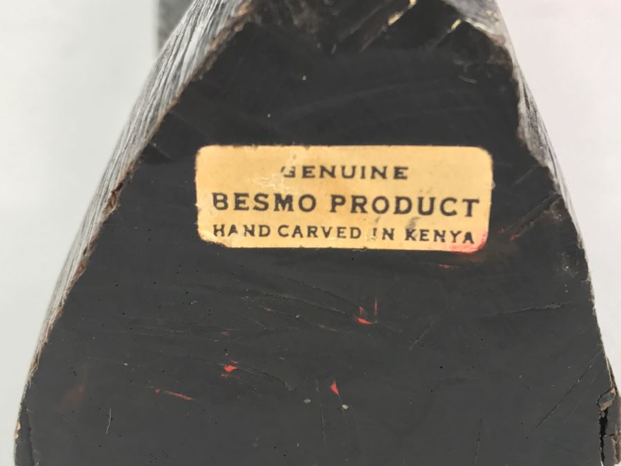 Hand Carved African Sculpture Kenya Genuine Besmo Product [Photo 12]
