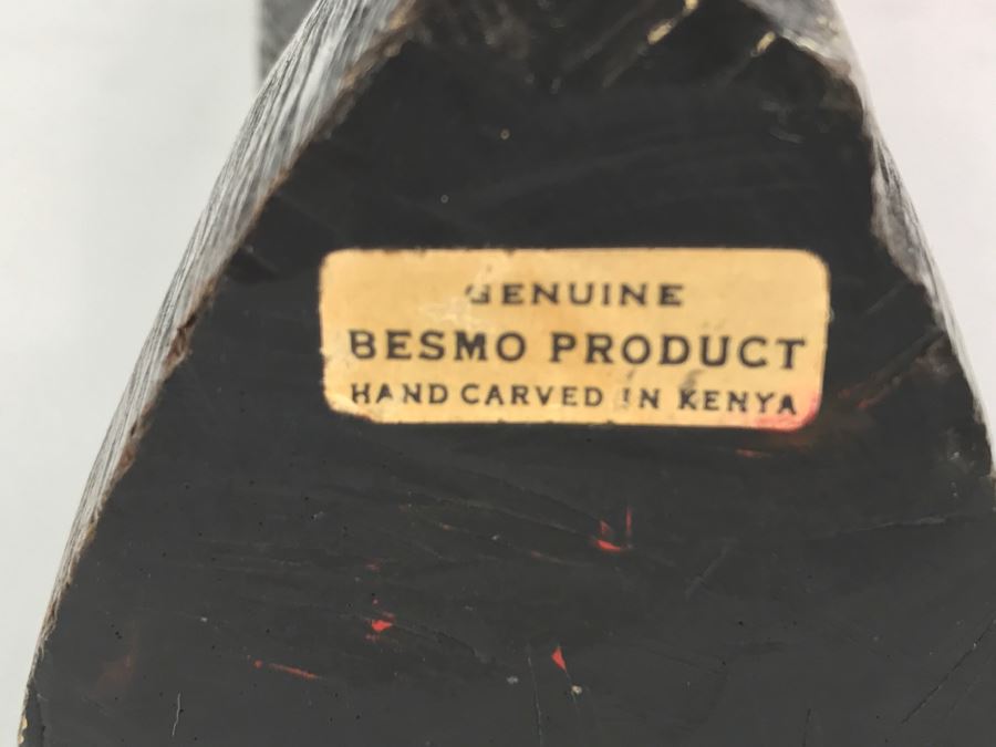 Hand Carved African Sculpture Kenya Genuine Besmo Product [Photo 11]