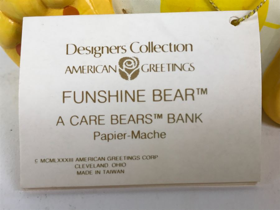 Vintage Care Bear Papier-Mache Bank [Photo 5]