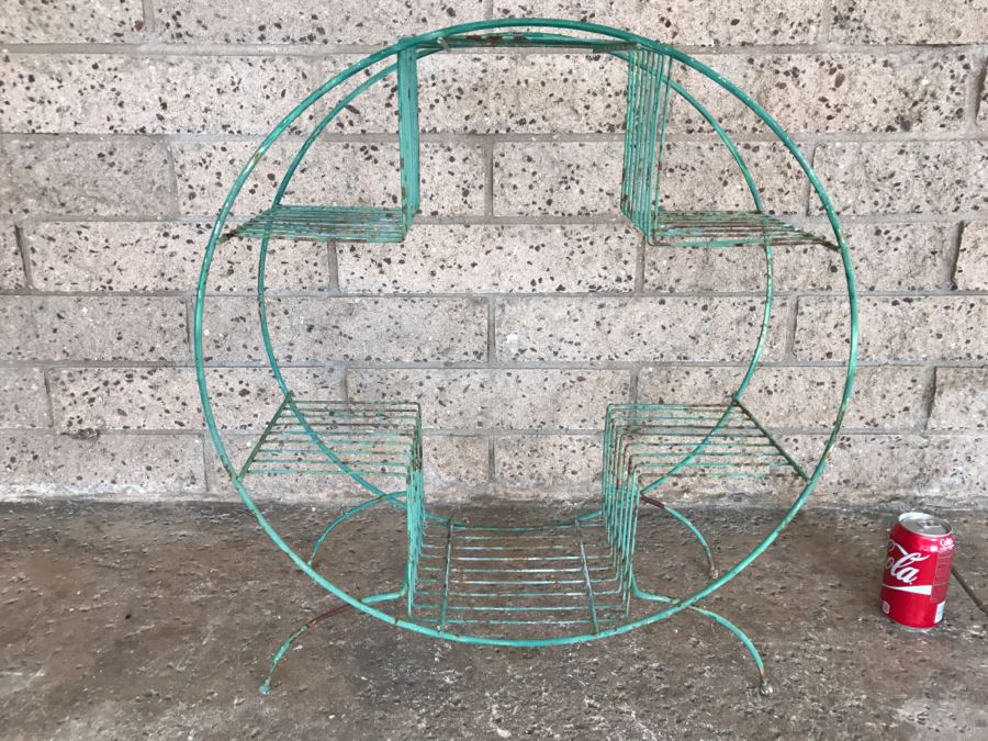 Mid-Century Modern Metal Vinyl Record Rack Or Shelf - Doesn't Include Records 12'W X 14'H x 10'D [Photo 3]