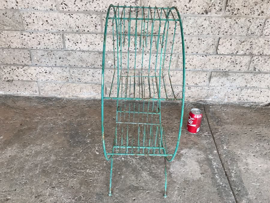 Mid-Century Modern Metal Vinyl Record Rack Or Shelf - Doesn't Include Records 12'W X 14'H x 10'D [Photo 8]