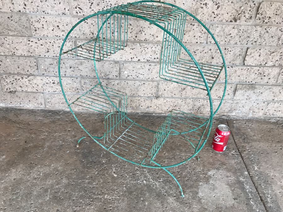 Mid-Century Modern Metal Vinyl Record Rack Or Shelf - Doesn't Include Records 12'W X 14'H x 10'D [Photo 9]