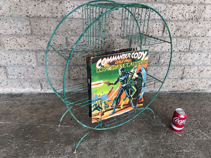 Mid-Century Modern Metal Vinyl Record Rack Or Shelf - Doesn't Include Records 12'W X 14'H x 10'D [Photo 2]