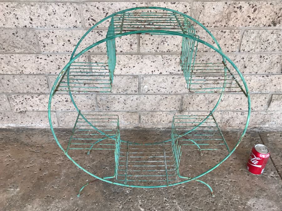 Mid-Century Modern Metal Vinyl Record Rack Or Shelf - Doesn't Include Records 12'W X 14'H x 10'D [Photo 5]