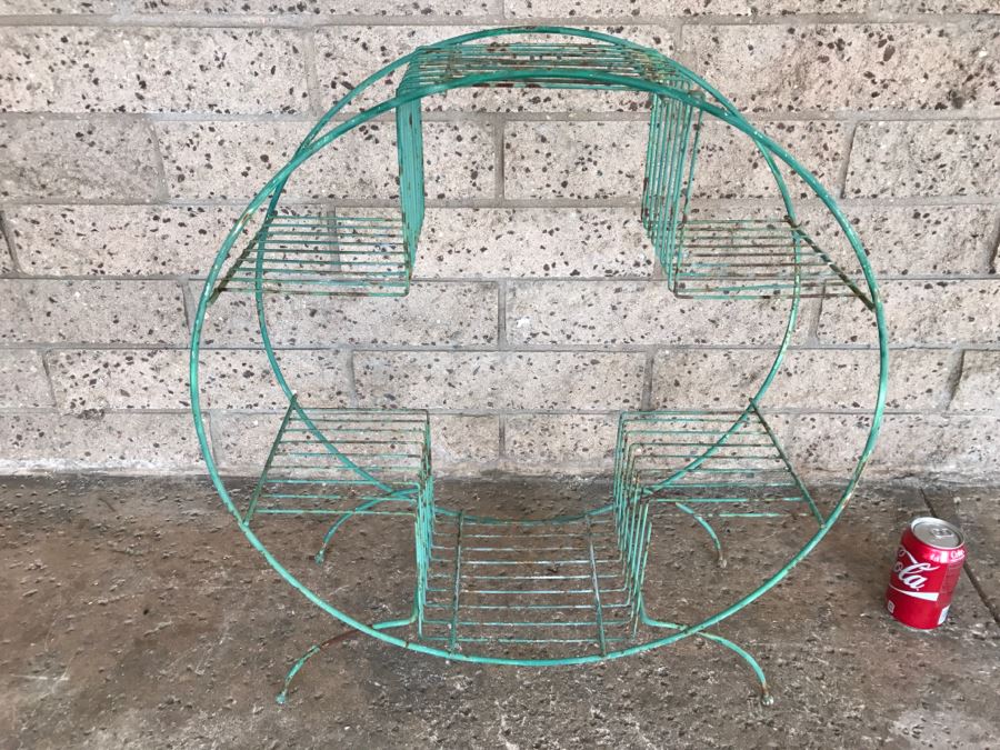 Mid-Century Modern Metal Vinyl Record Rack Or Shelf - Doesn't Include Records 12'W X 14'H x 10'D [Photo 4]