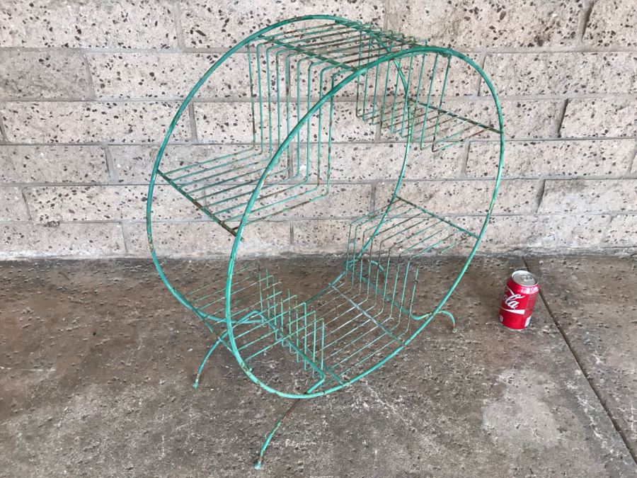 Mid-Century Modern Metal Vinyl Record Rack Or Shelf - Doesn't Include Records 12'W X 14'H x 10'D [Photo 7]