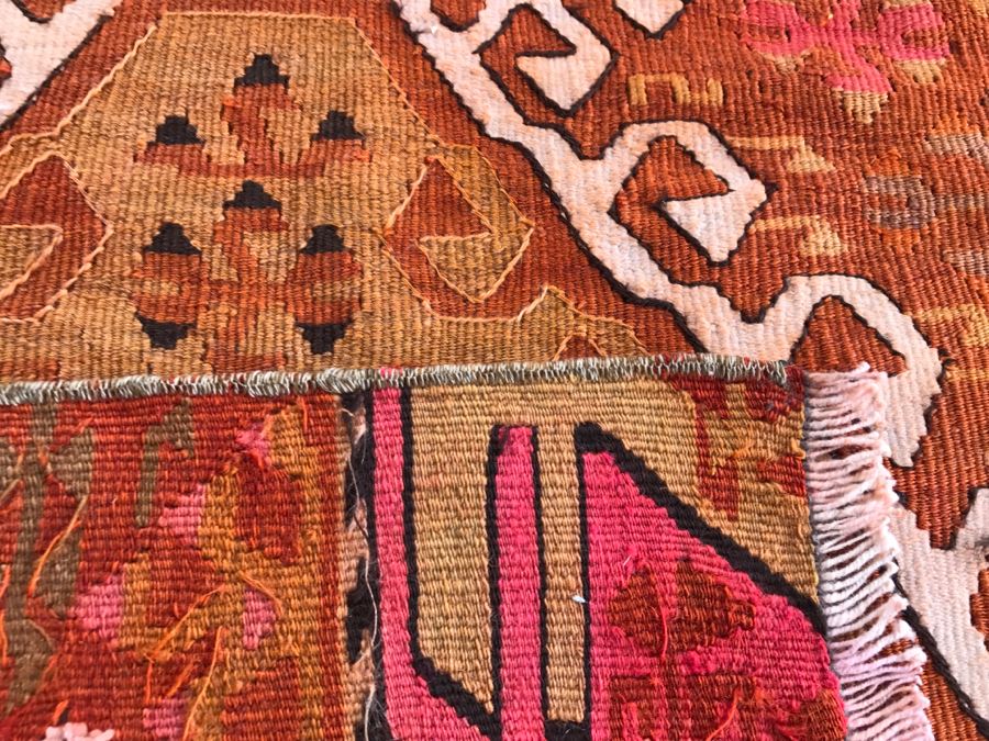 Pair Of Vintage Turkish Kilim Wool Rugs 2'7' X 4' And 2'7' X 3'10' [Photo 19]