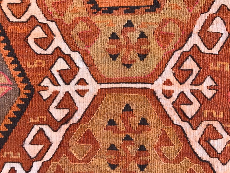 Pair Of Vintage Turkish Kilim Wool Rugs 2'7' X 4' And 2'7' X 3'10' [Photo 15]