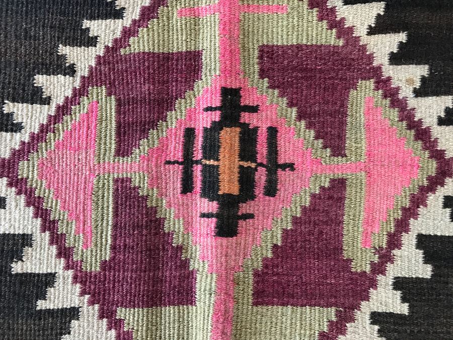 Vintage Turkish Kilim Rug With Vivid Colors 4'4' X 6'1' [Photo 8]