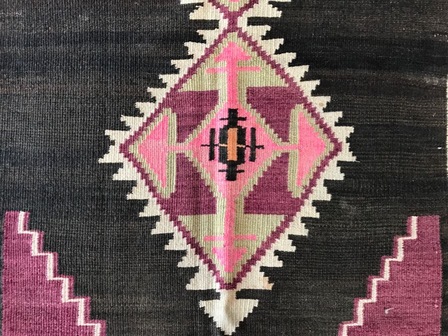 Vintage Turkish Kilim Rug With Vivid Colors 4'4' X 6'1' [Photo 9]