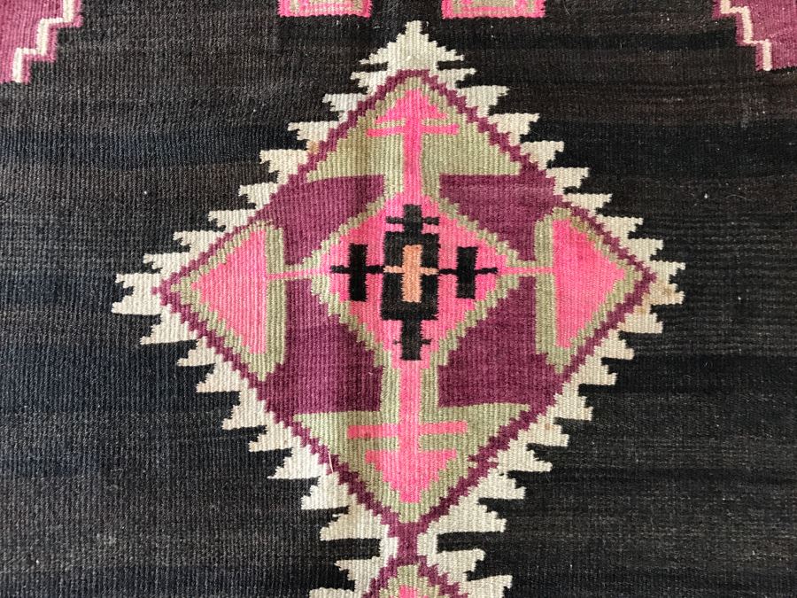 Vintage Turkish Kilim Rug With Vivid Colors 4'4' X 6'1' [Photo 6]