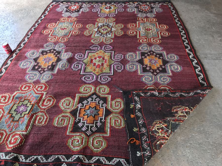 Vintage Turkish Kilim Rug 6'10' X 9'1' [Photo 12]