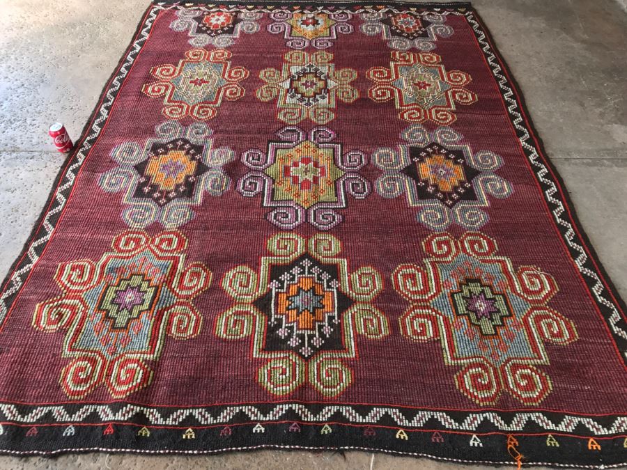 Vintage Turkish Kilim Rug 6'10' X 9'1' [Photo 9]