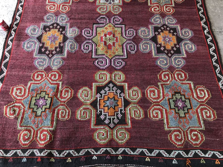 Vintage Turkish Kilim Rug 6'10' X 9'1' [Photo 2]