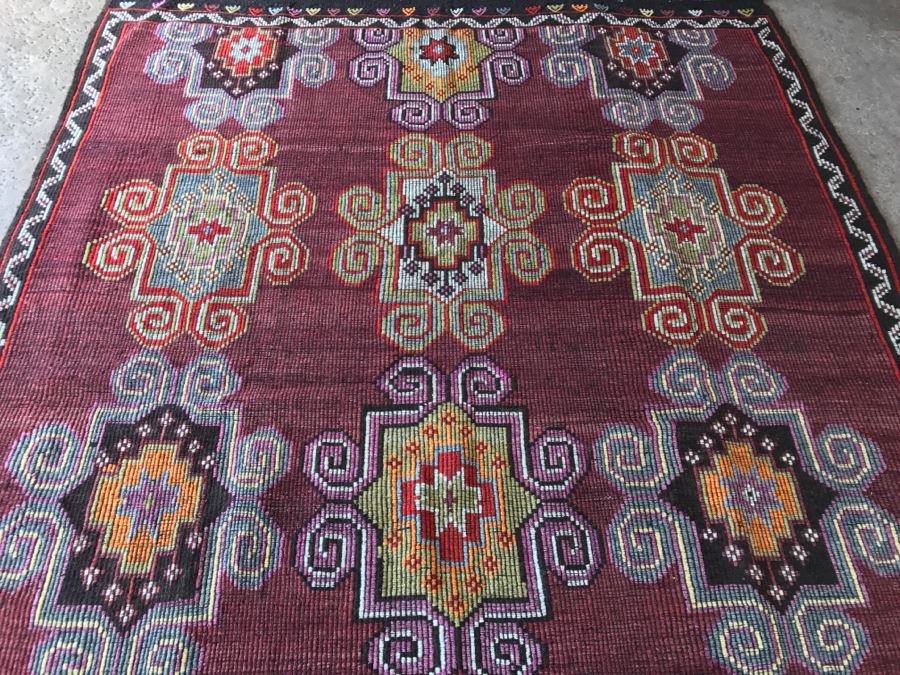 Vintage Turkish Kilim Rug 6'10' X 9'1' [Photo 3]
