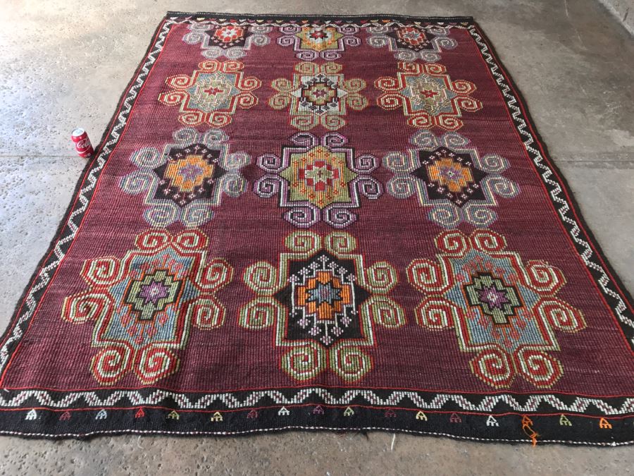 Vintage Turkish Kilim Rug 6'10' X 9'1' [Photo 8]