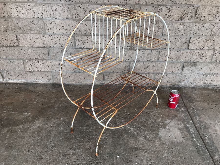 Mid-Century Modern Metal Shelf - 2'1'W X 10'D X 2'4'H [Photo 4]