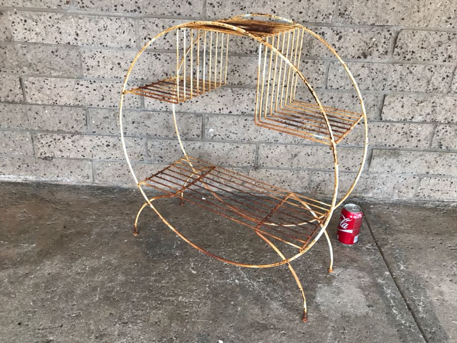 Mid-Century Modern Metal Shelf - 2'1'W X 10'D X 2'4'H [Photo 6]