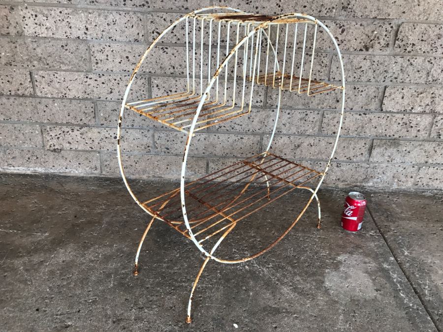 Mid-Century Modern Metal Shelf - 2'1'W X 10'D X 2'4'H [Photo 3]