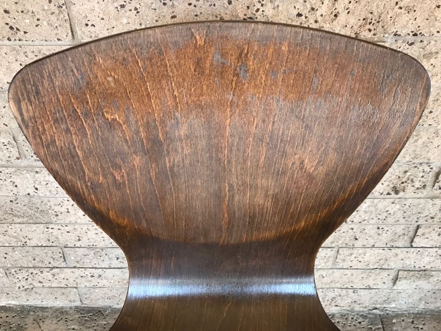 Bent Wood And Metal Crafted Bar Stools - 90 Degree Swivel - 1'7'W X 3'7'H [Photo 6]