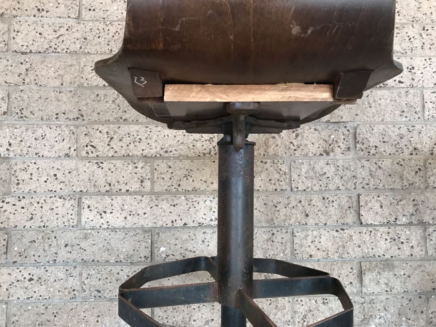 Bent Wood And Metal Crafted Bar Stools - 90 Degree Swivel - 1'7'W X 3'7'H [Photo 9]