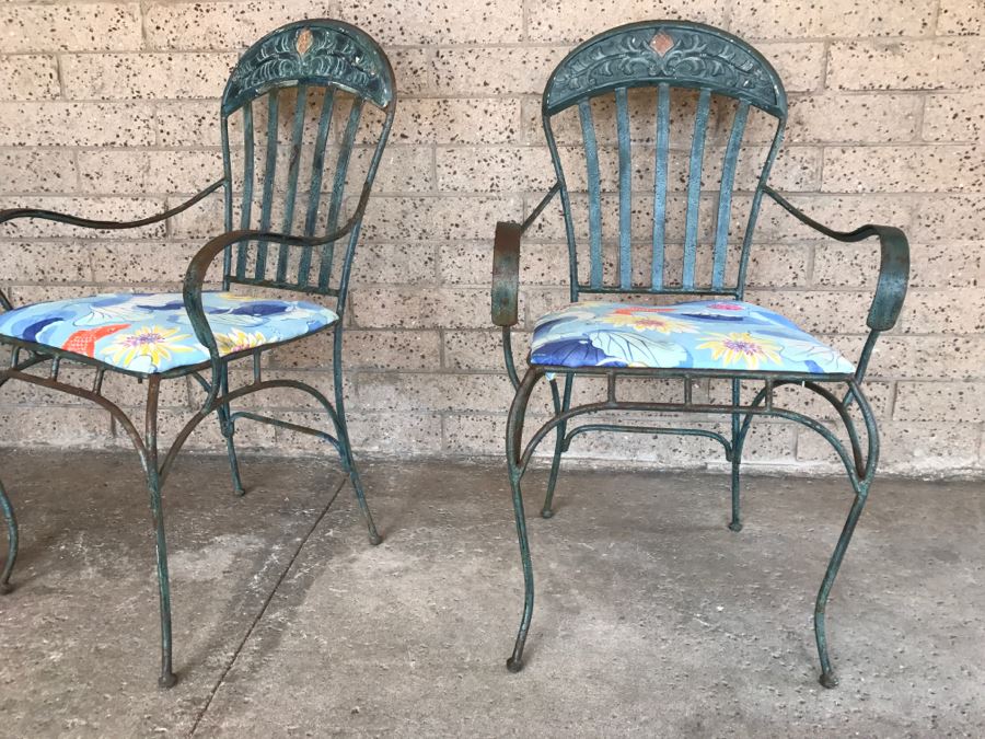 Set Of 4 Outdoor Metal Armchairs - 1'11'W X 2'D X 3'2'H [Photo 6]