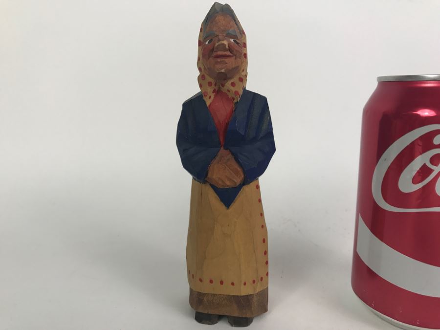 Carved Wood Denmark Doll Sculpture [Photo 1]
