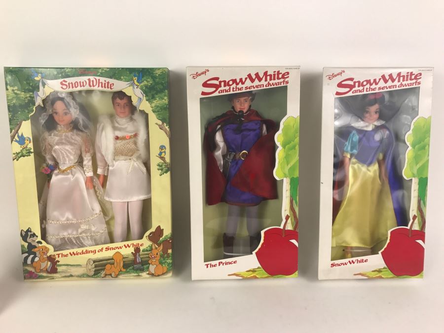 (3) Vintage Snow White And The Seven Dwarfs Dolls New In Boxes [Photo 1]