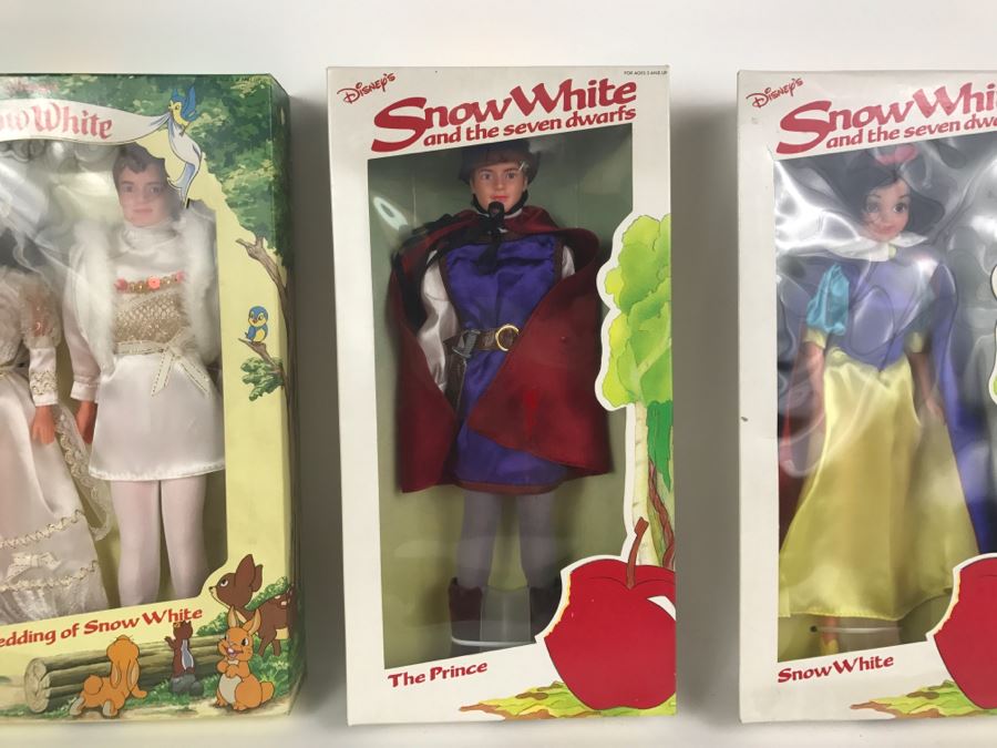 (3) Vintage Snow White And The Seven Dwarfs Dolls New In Boxes [Photo 6]