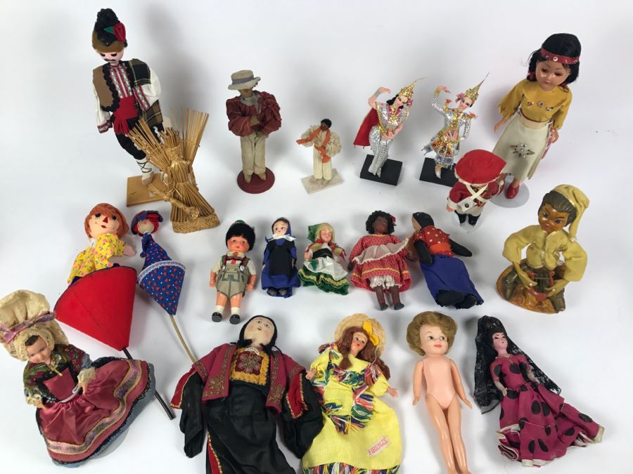 Collection Of Vintage International Dolls See All Photos