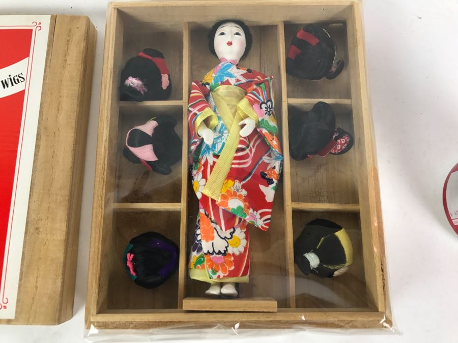 Vintage Japanese Katsuraningyo With Six Wigs [Photo 5]