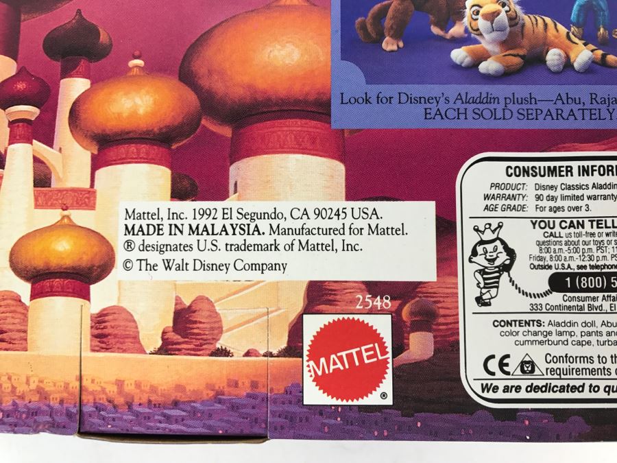 Disney's Aladdin Action Figure Doll Mattel 2548 1992 [Photo 7]