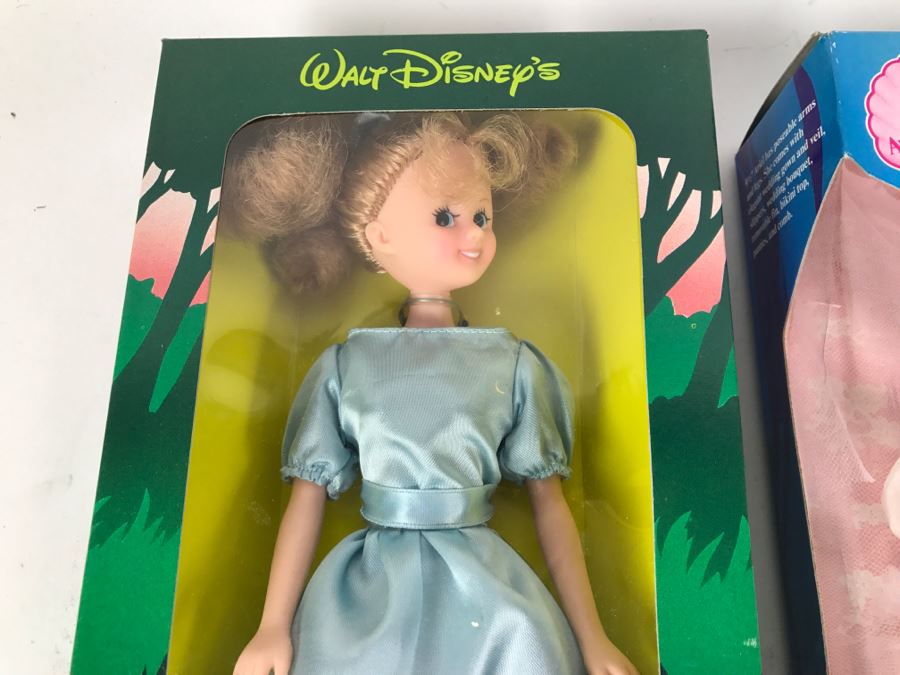 Vintage Walt Disney Wendy From Peter Pan Doll New In Box And Disney's Ariel The Little Mermaid Toll TYCO New In Box [Photo 5]