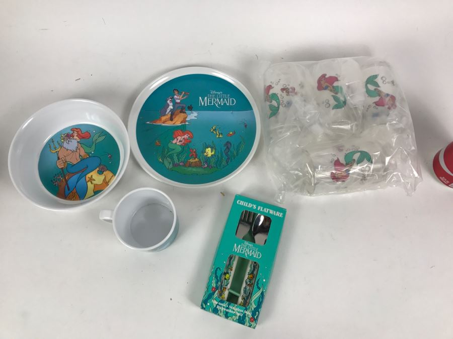 Kid's Disney's The Little Mermaid Dishware And Flatware