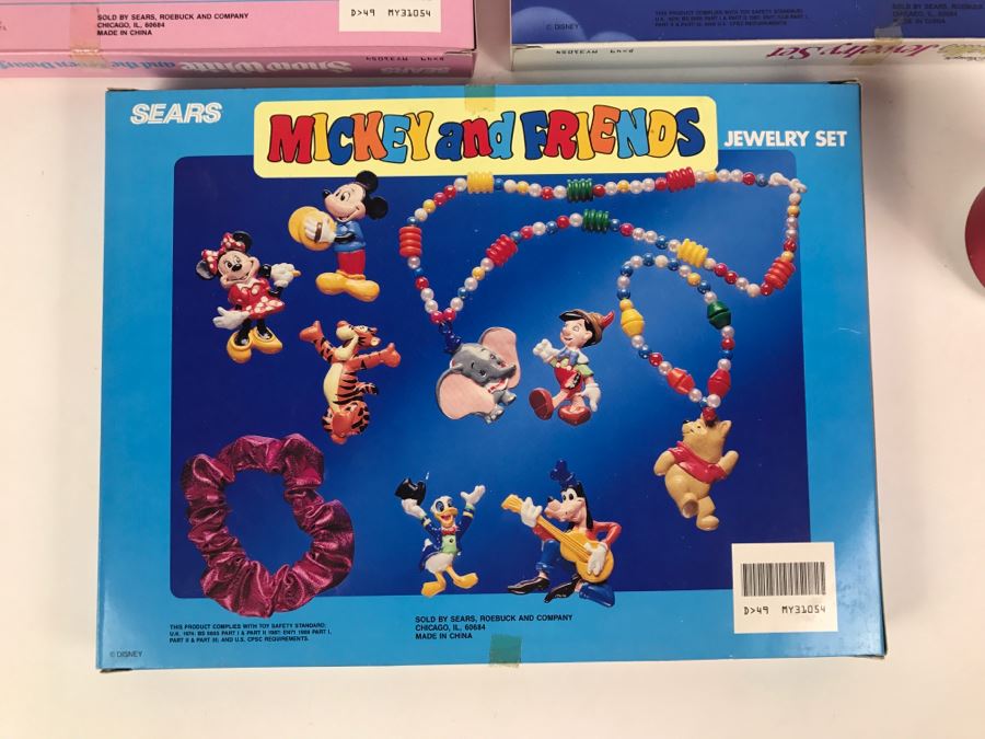 Vintage Sears Jewelry Sets New In Box Snow White And The Seven Dwarfs, Cinderella, Mickey And Friends [Photo 18]
